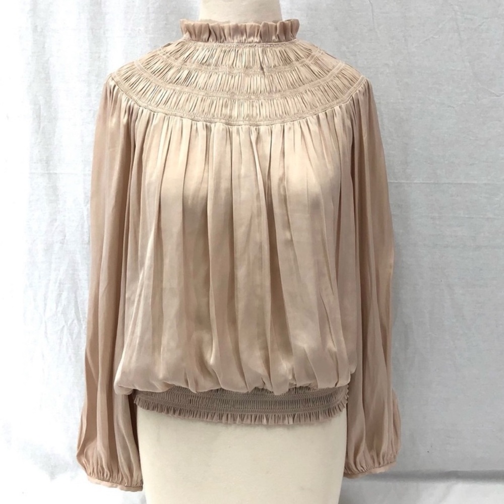 Frame Trapped Ruching Poet Blouse - Picture 2 of 7